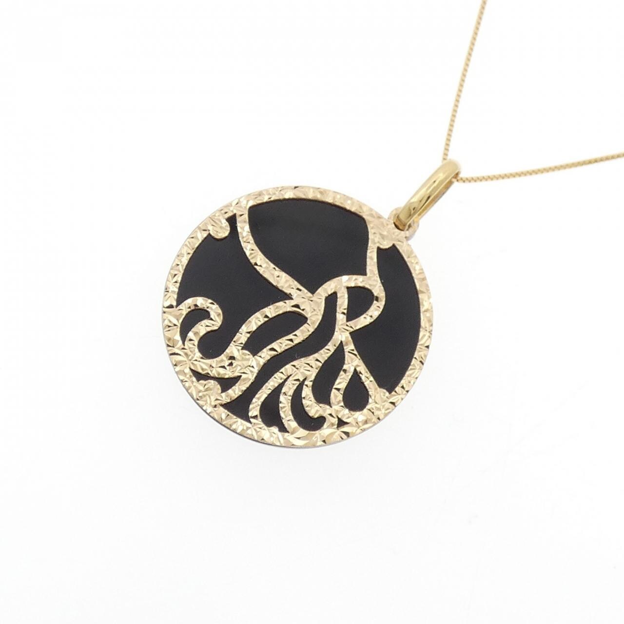 K18YG/K18WG オニキス ネックレス