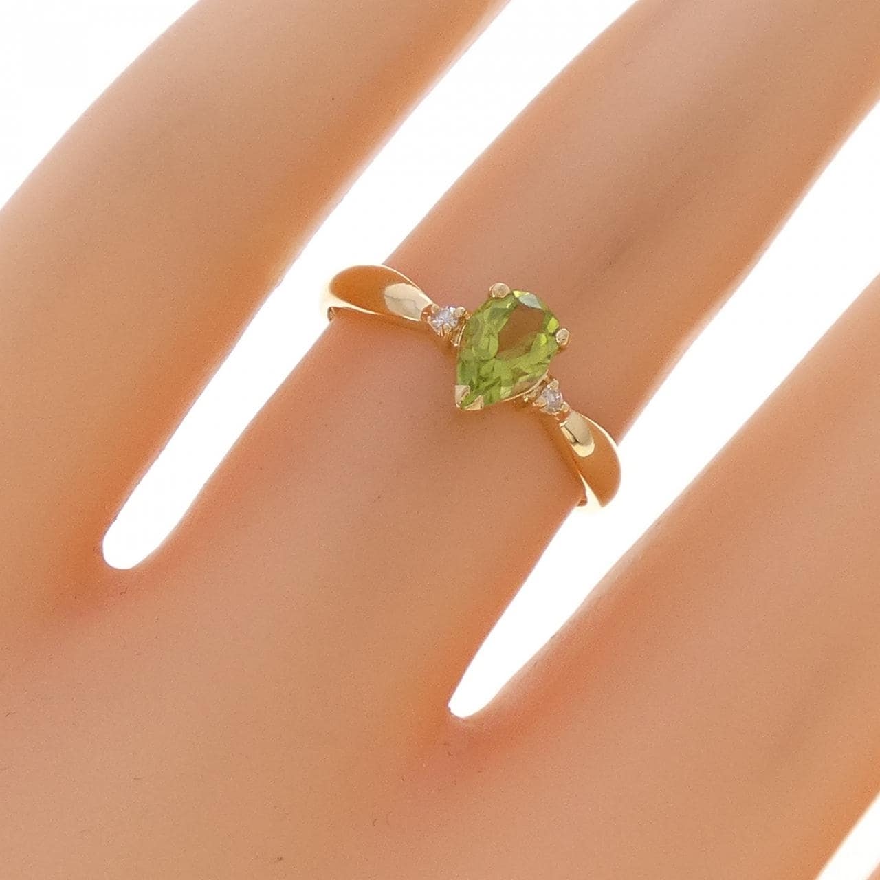K18YG ペリドット リング
