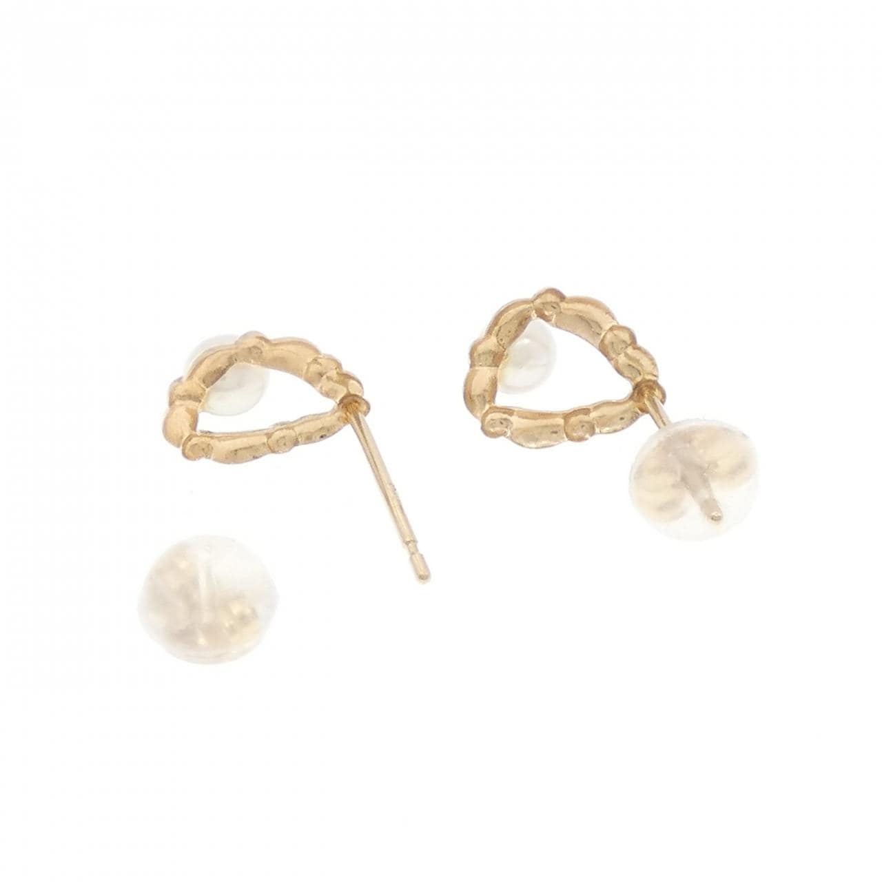 K10YG 淡水パール ピアス 3.5mm