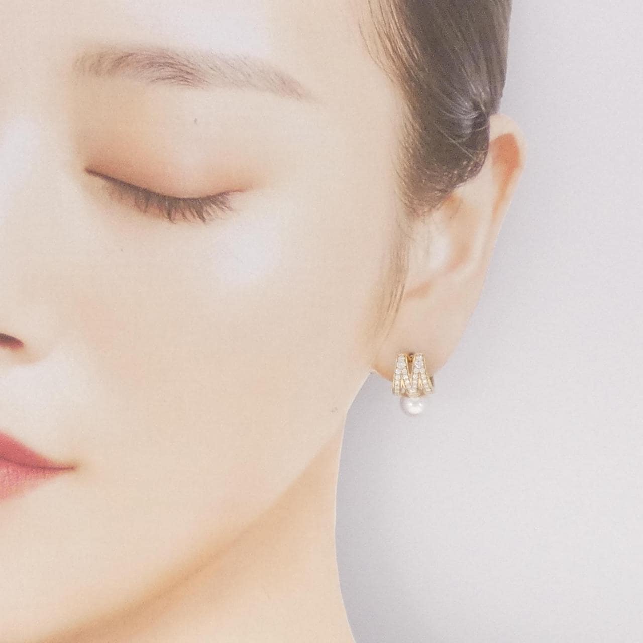 ミキモト Mシグネチャー ピアス 7.3mm