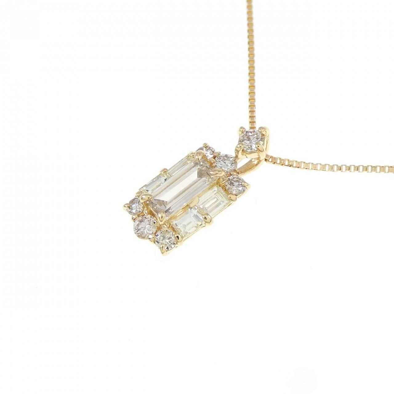 [BRAND NEW] K18YG Diamond necklace 0.17CT