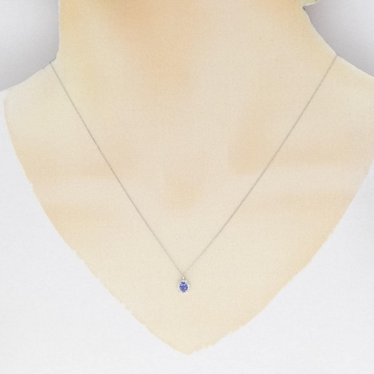 【新品】PT900 サファイヤ ネックレス 0.20CT