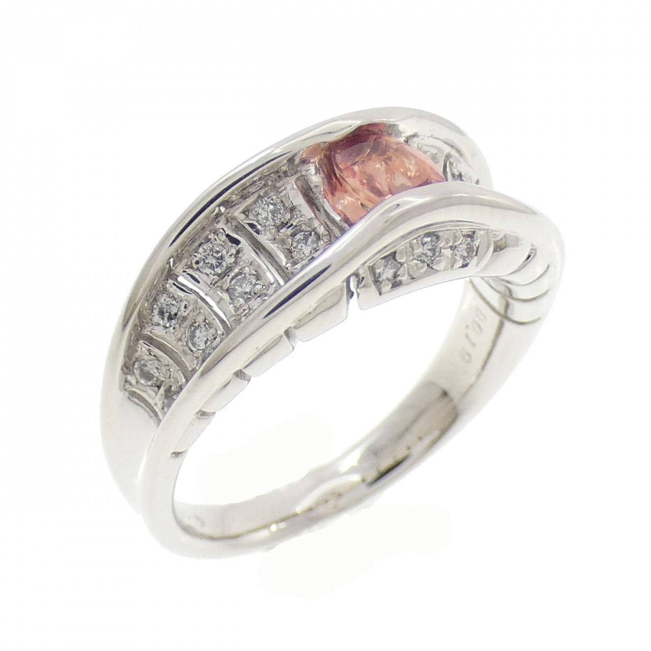 PT900 パパラチアサファイヤ リング 0.340CT