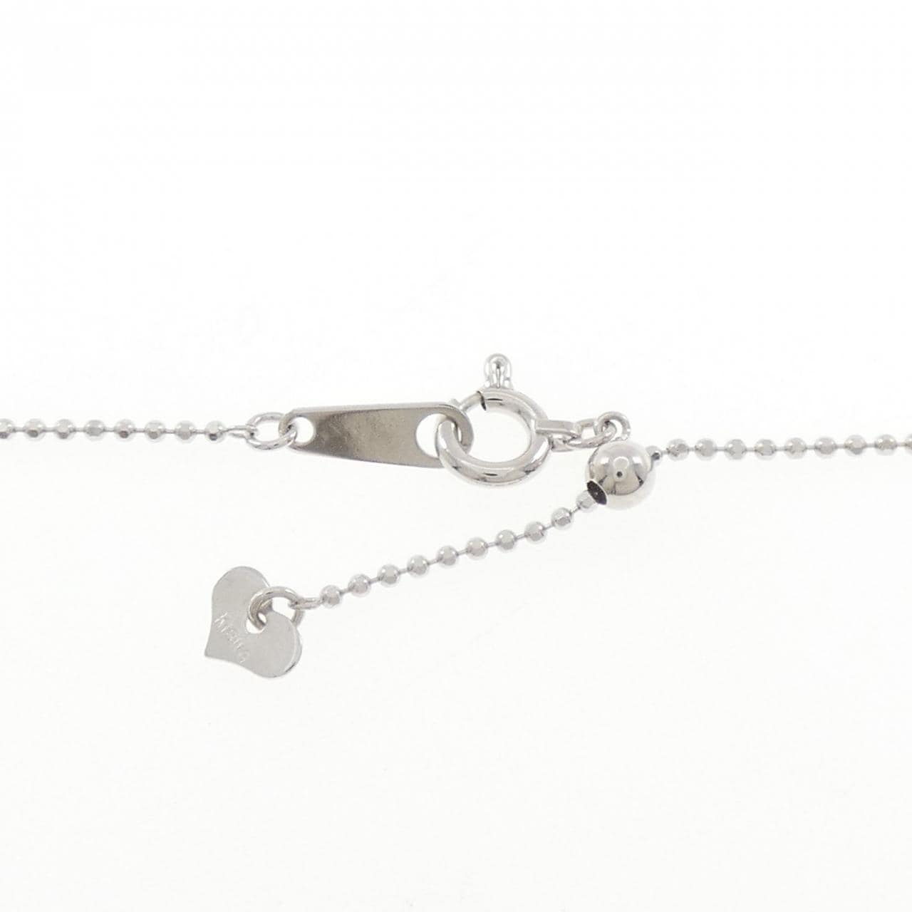 K18WG ハート ダイヤモンド ネックレス