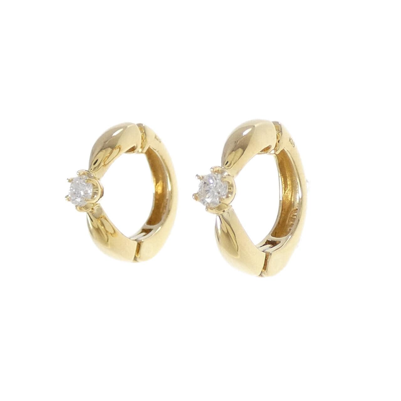 K18YG钻石耳夹0.20CT