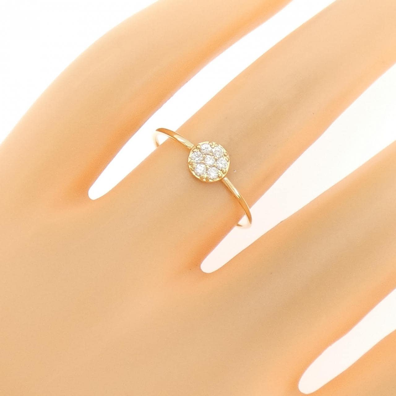【リメイク】K18YG ダイヤモンド リング 0.10CT