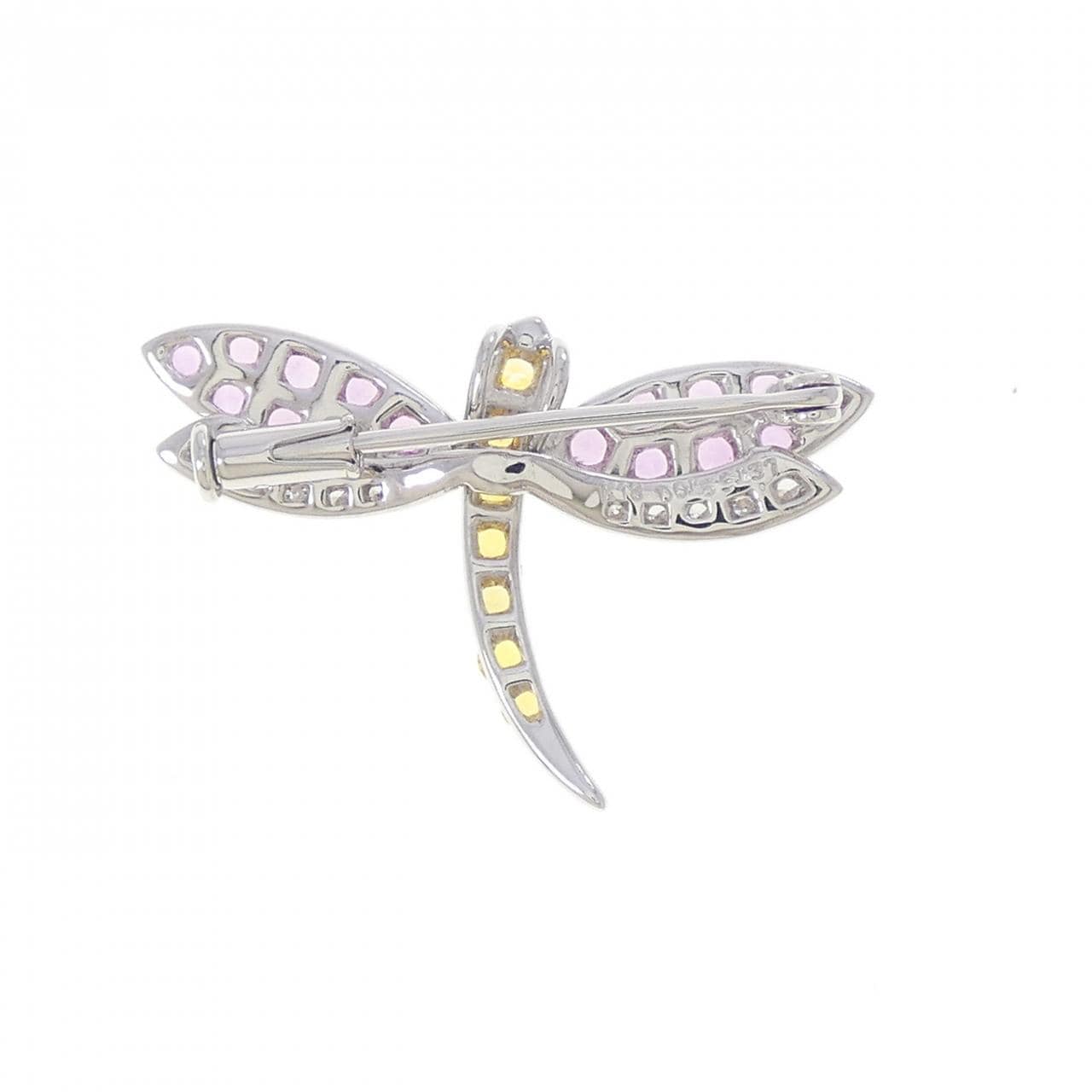 K18WG サファイヤ ブローチ 1.37CT