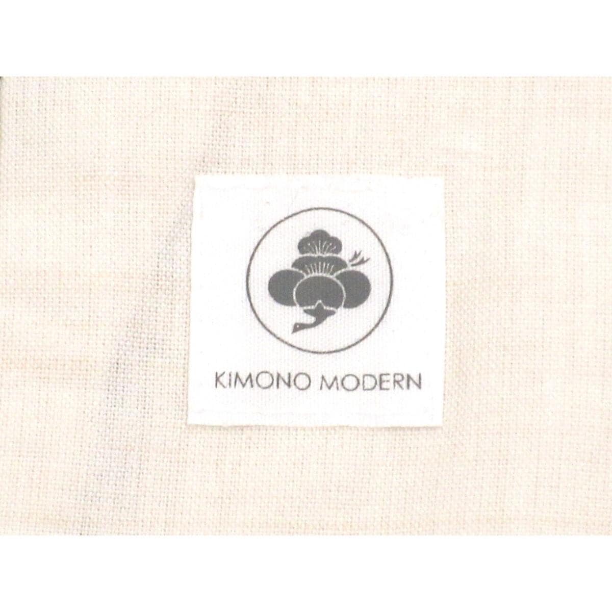 【未使用品】単衣　ＫＩＭＯＮＯ　ＭＯＤＥＲＮ　バチ衿【久留米絣】