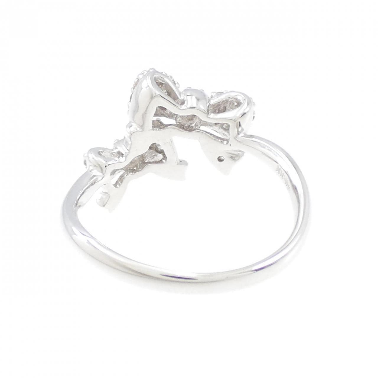 K18WG Ribbon Diamond Ring 0.25CT