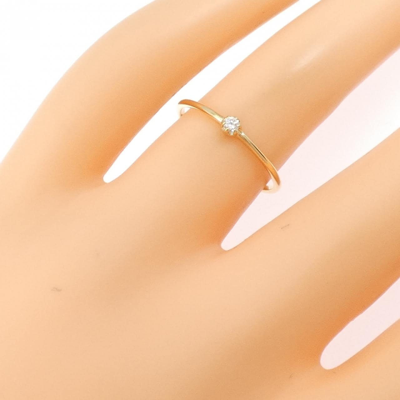 [再加工款] K18YG钻石0.03CT