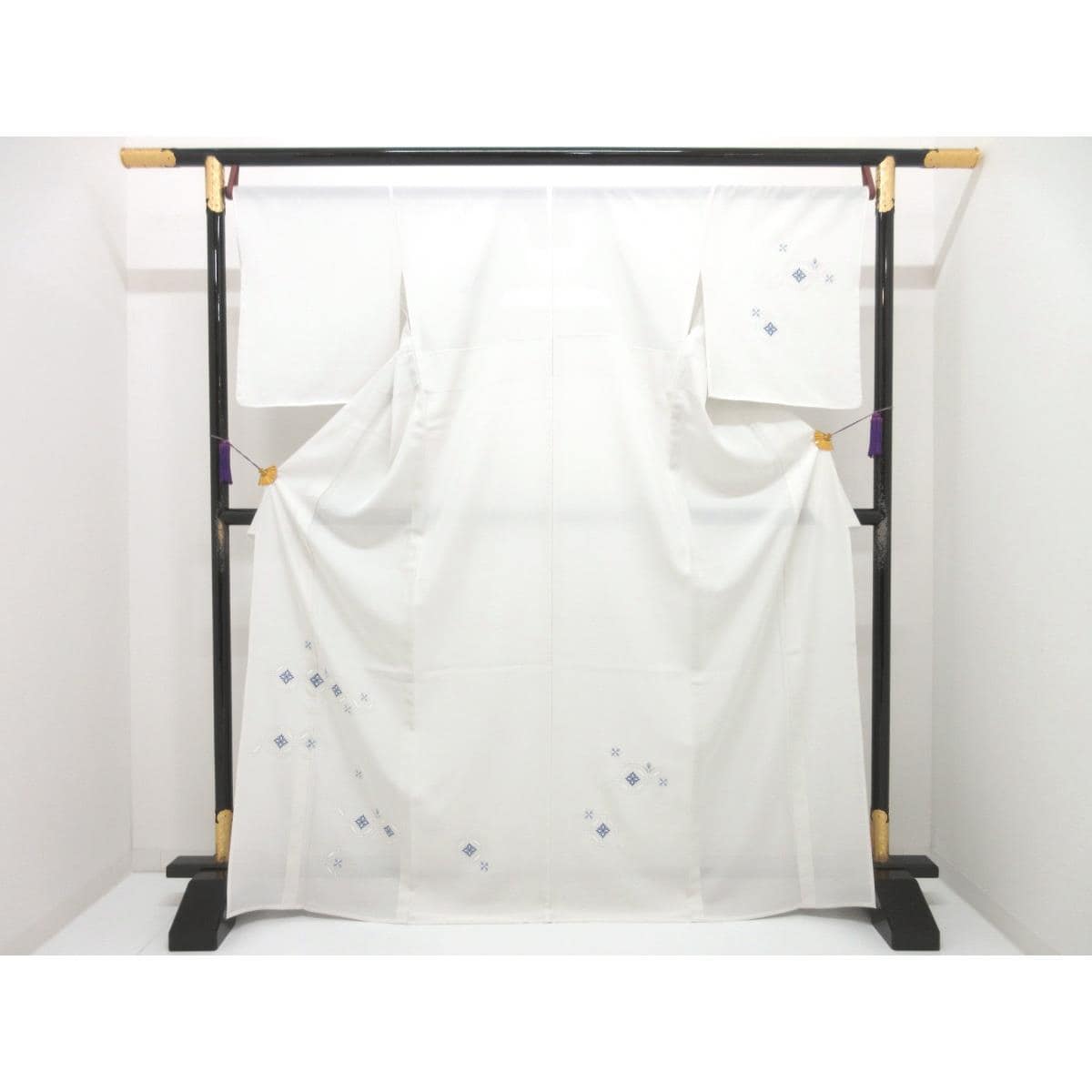 【新品】単衣　駒絽訪問着　友禅銀彩加工