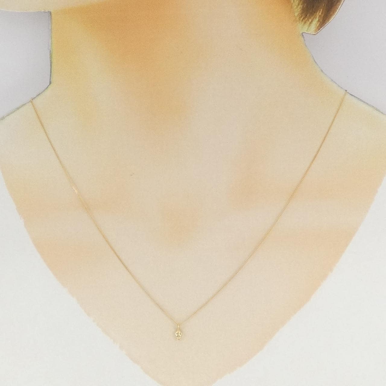 K18YG スカル ネックレス