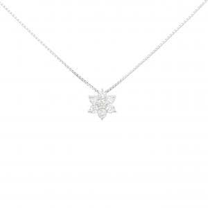 PT900/PT850 フラワー ダイヤモンド ネックレス 0.30CT