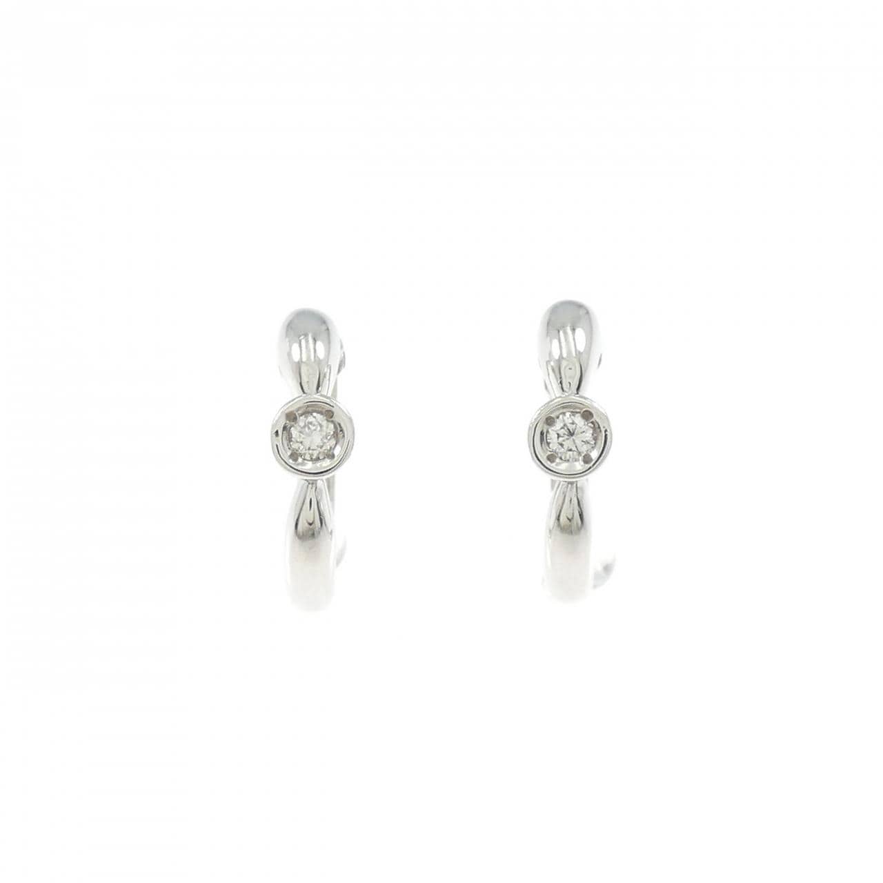 PT900 ダイヤモンド ピアス 0.06CT