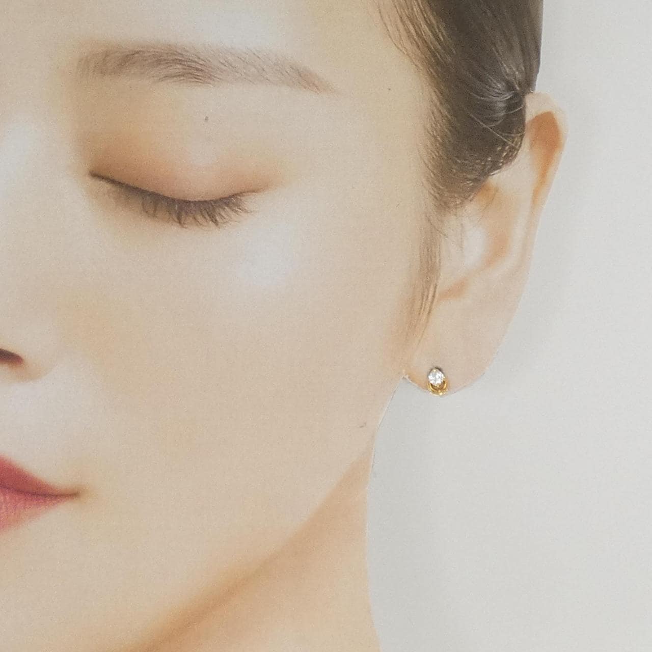 アガット ダイヤモンド ピアス 0.20CT