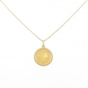 K18YG(枠) コイン ネックレス