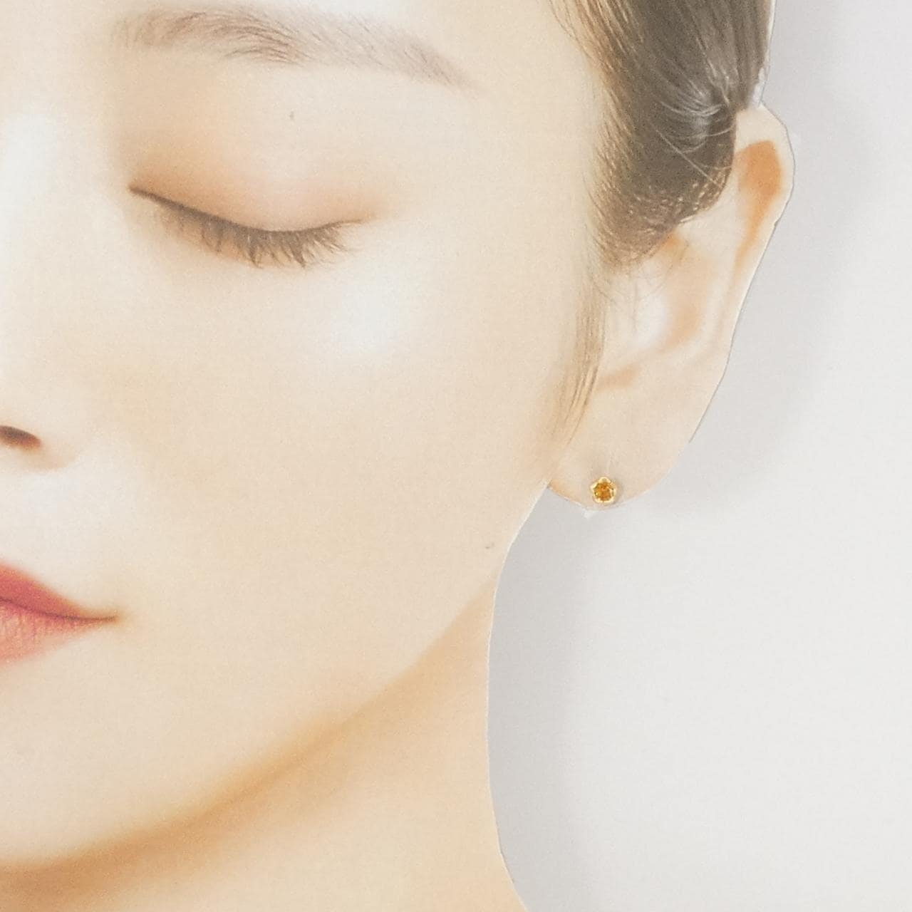 【新品】K18YG シトリン ピアス