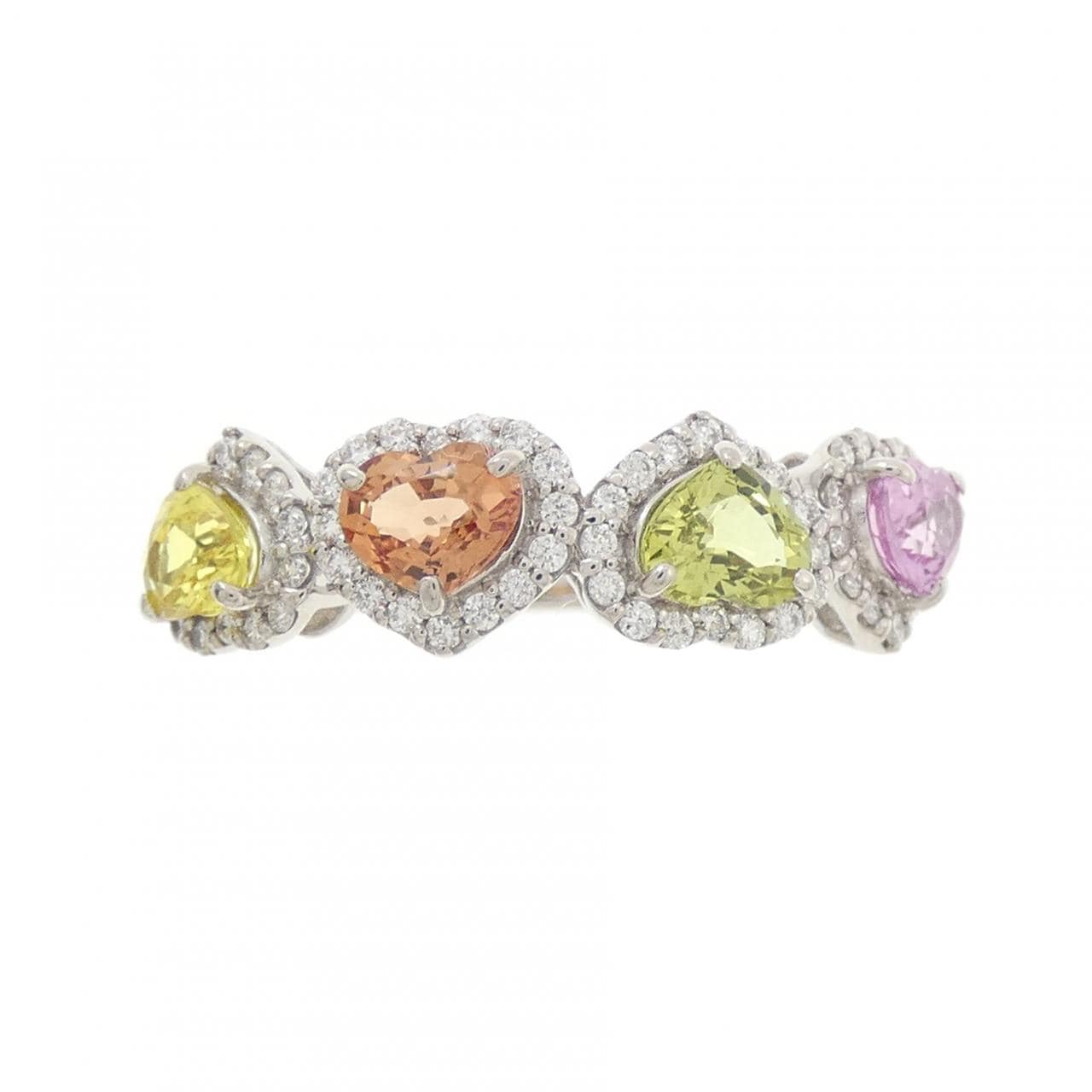 PT950 ハート サファイヤ リング 1.36CT