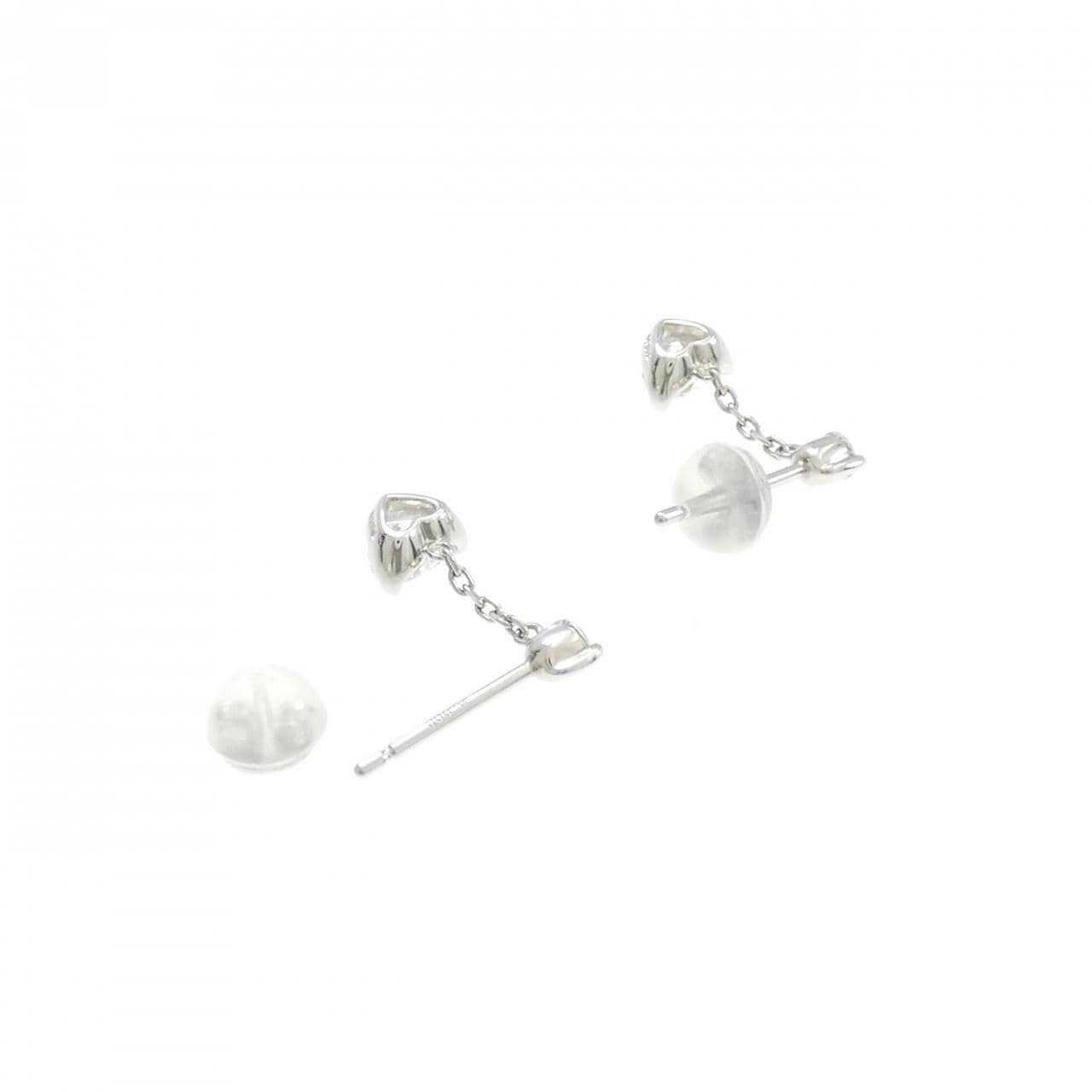 PT950/PT900 ダイヤモンド ピアス 0.304CT 0.314CT D IF ハートシェイプ