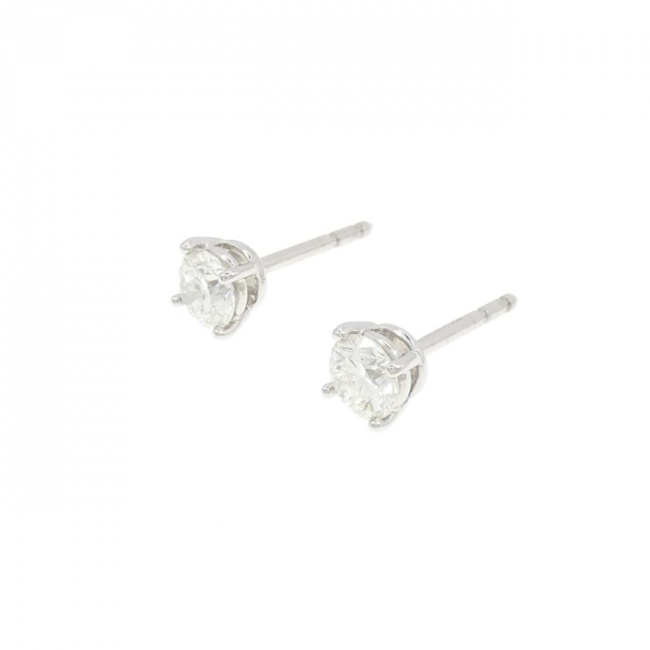ティファニー ソリティア ピアス 0.81CT J IF 3EXT