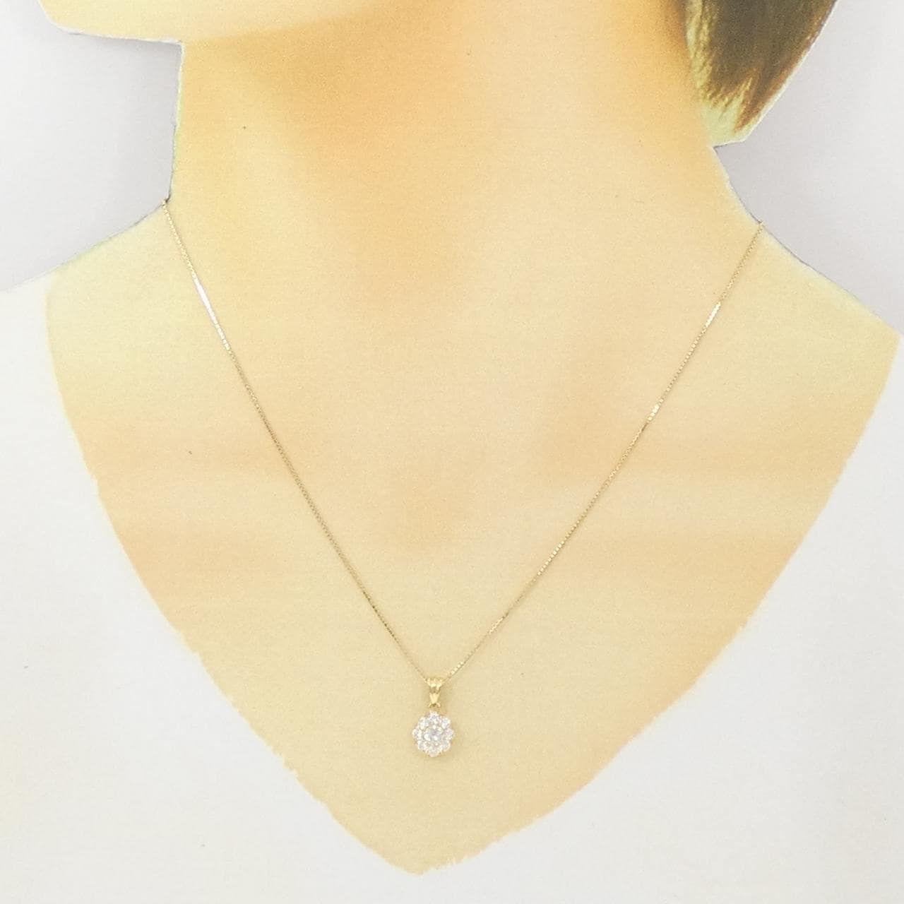 K18YG ダイヤモンド ネックレス 0.54CT