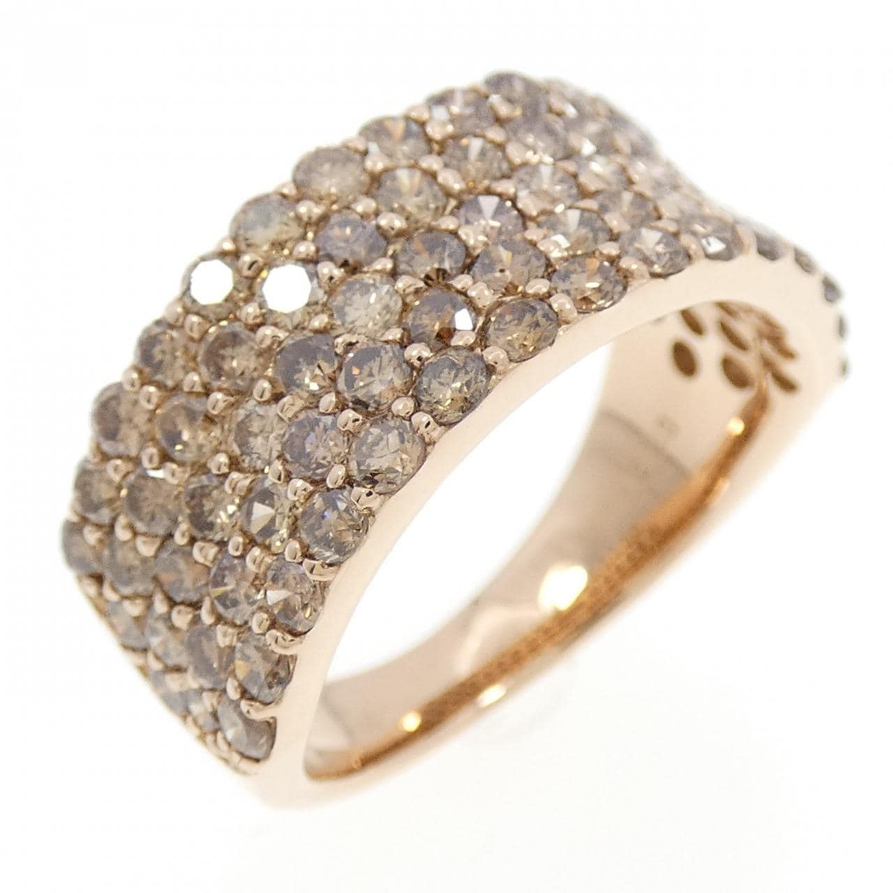 K18PG パヴェ ダイヤモンド リング 2.20CT