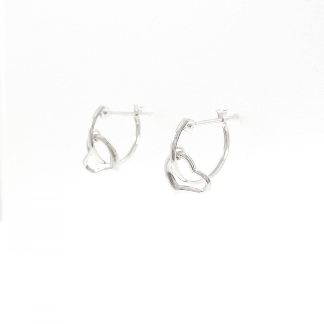 K10WG ハート ピアス