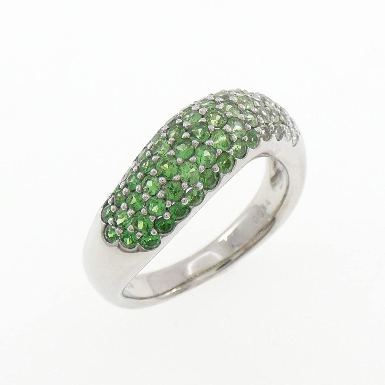 K18WG グリーンガーネット リング 1.14CT