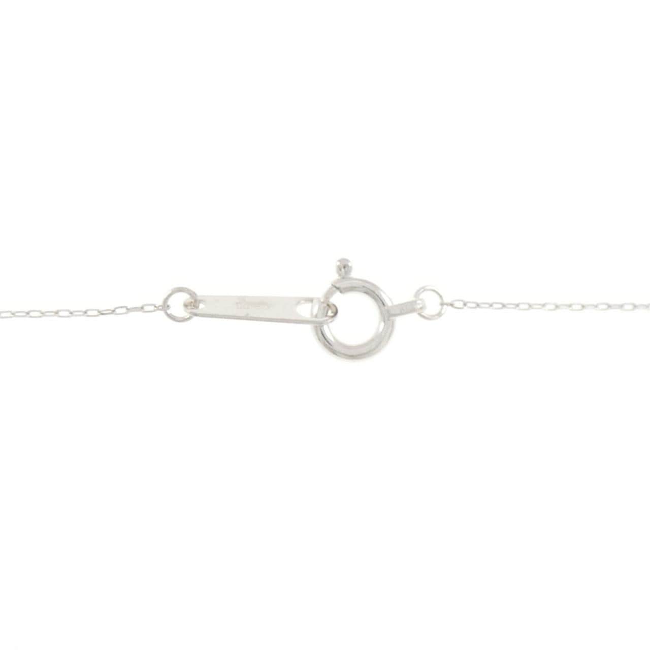 K18WG パヴェ ハート ダイヤモンド ネックレス 0.20CT