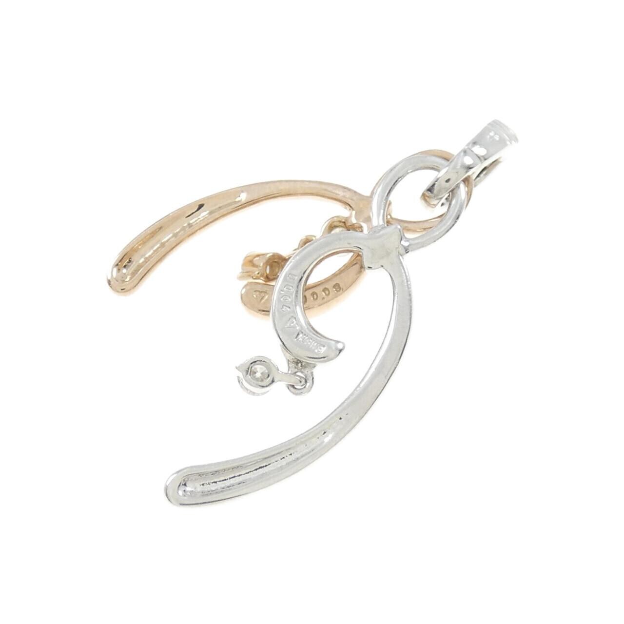 K18PG/K18WG Diamond pendant 0.08CT