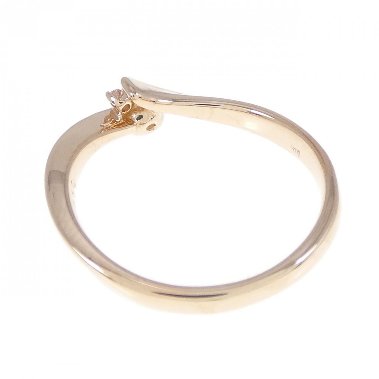 K18PG Pink diamond ring 0.01CT