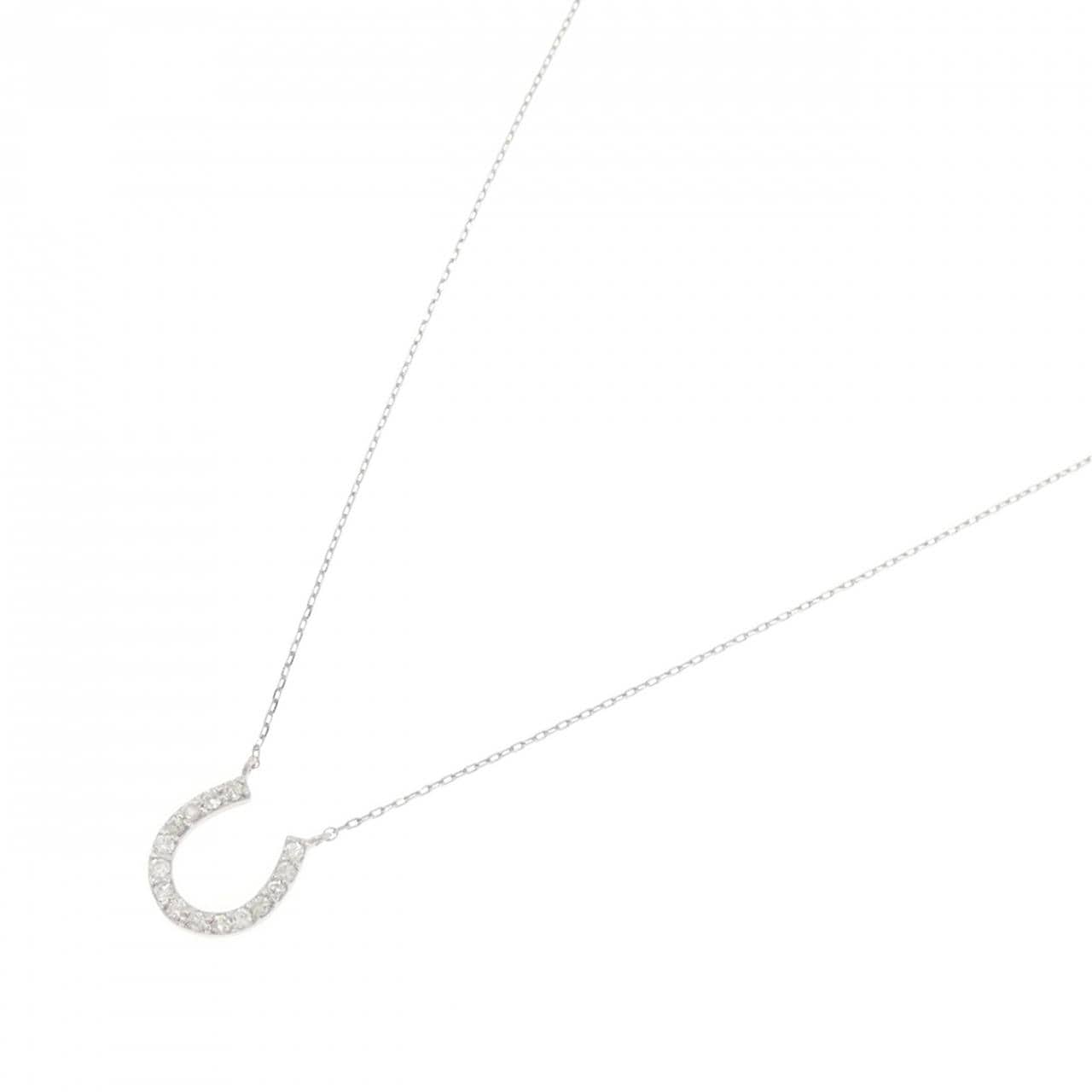 PT900/PT850 ホースシュー ダイヤモンド ネックレス 0.09CT