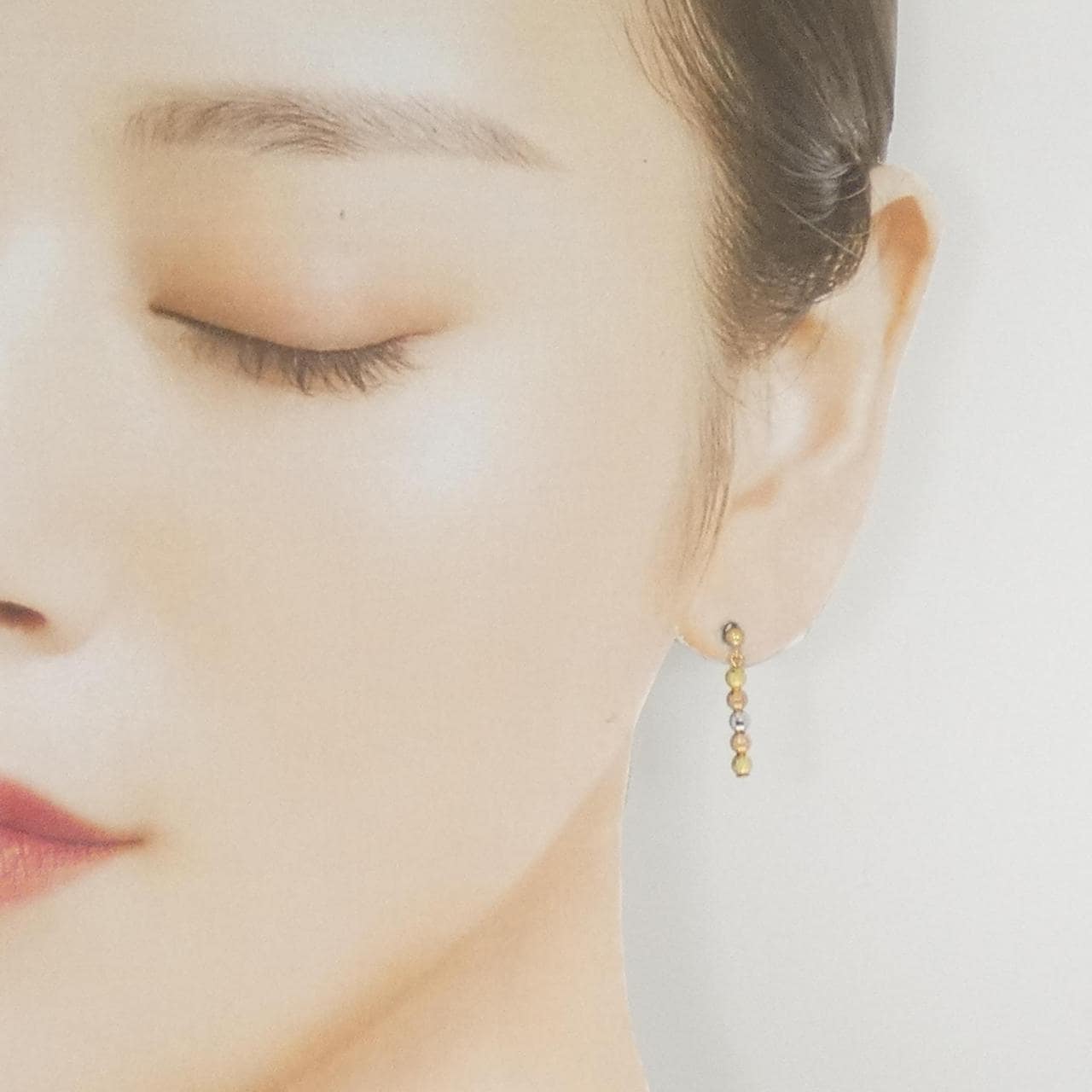 K18スリーカラー ピアス