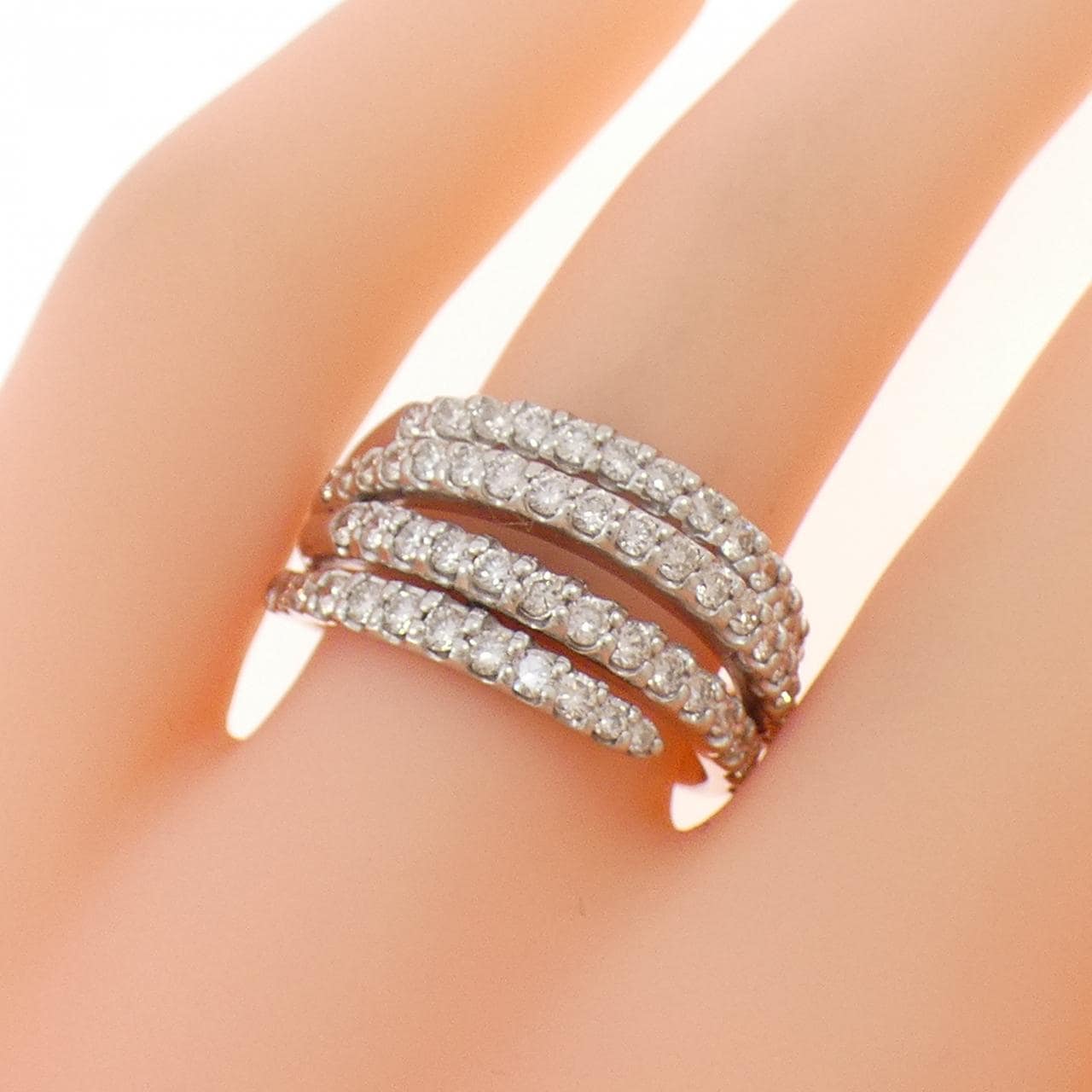 K18WG ダイヤモンド リング 1.06CT