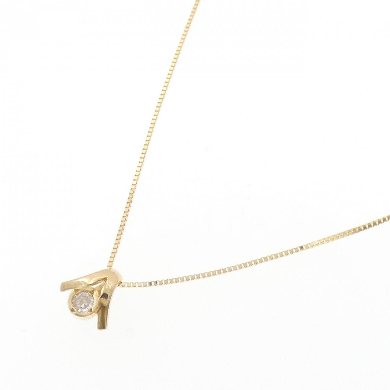 K18YG/750YG ダイヤモンド ネックレス 0.05CT