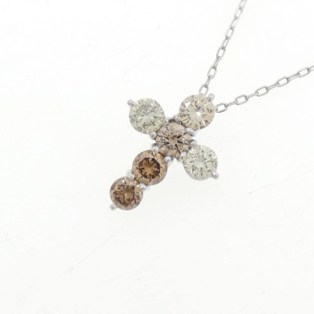 PT900/PT850 クロス ダイヤモンド ネックレス 1.141CT