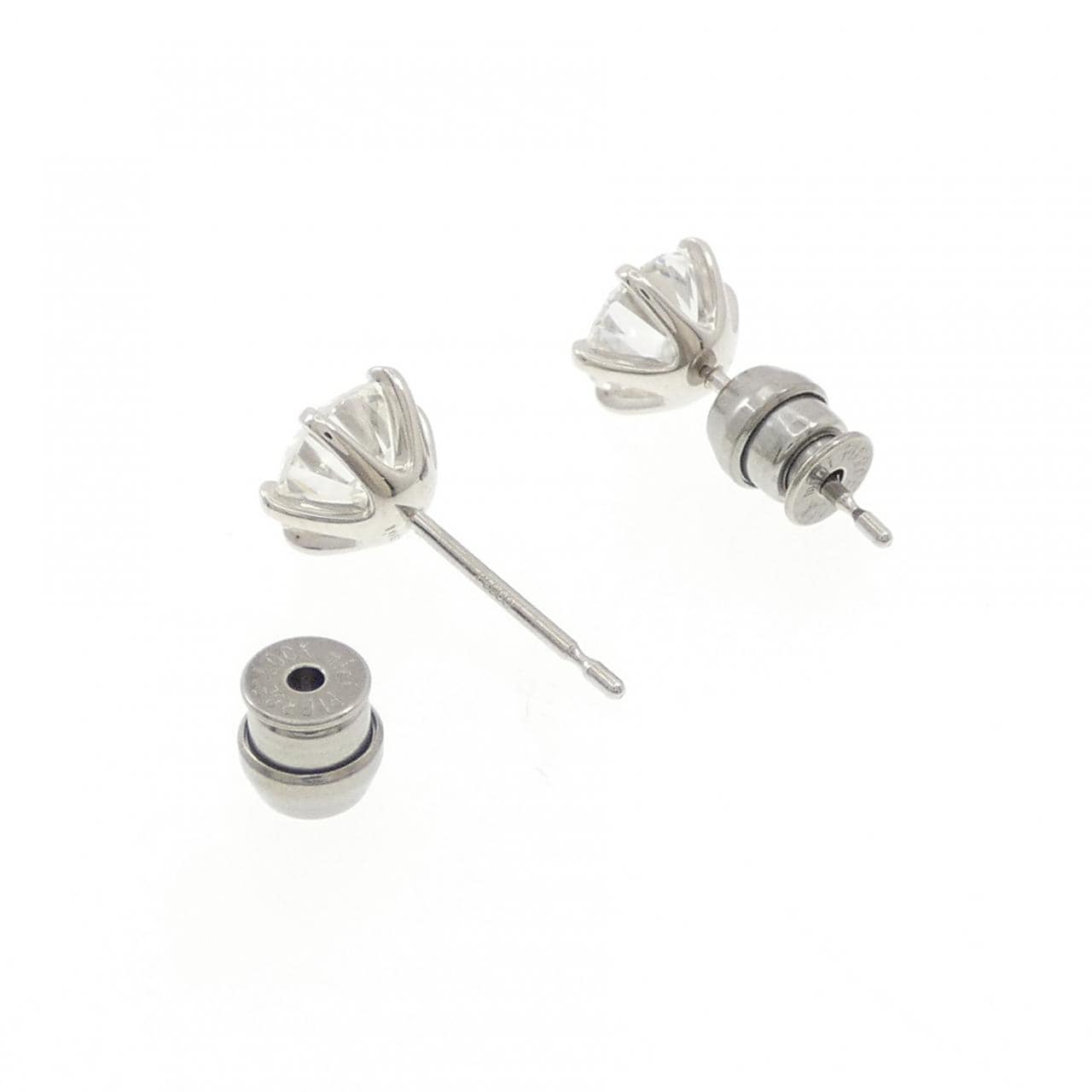 【リメイク】PT900/ST ダイヤモンド ピアス 1.025CT 1.057CT E-F SI2 EXT-VG
