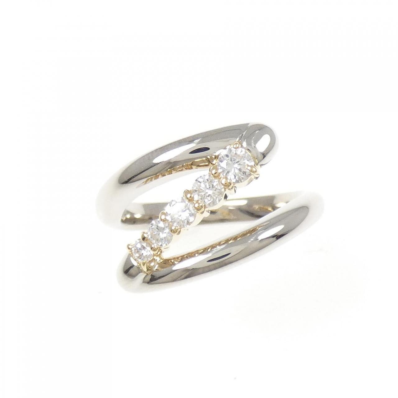PT900/K18YG ダイヤモンド リング 0.32CT