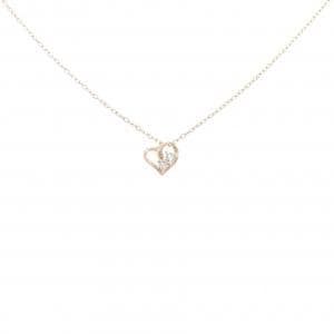 K10PG ハート ダイヤモンド ネックレス 0.05CT