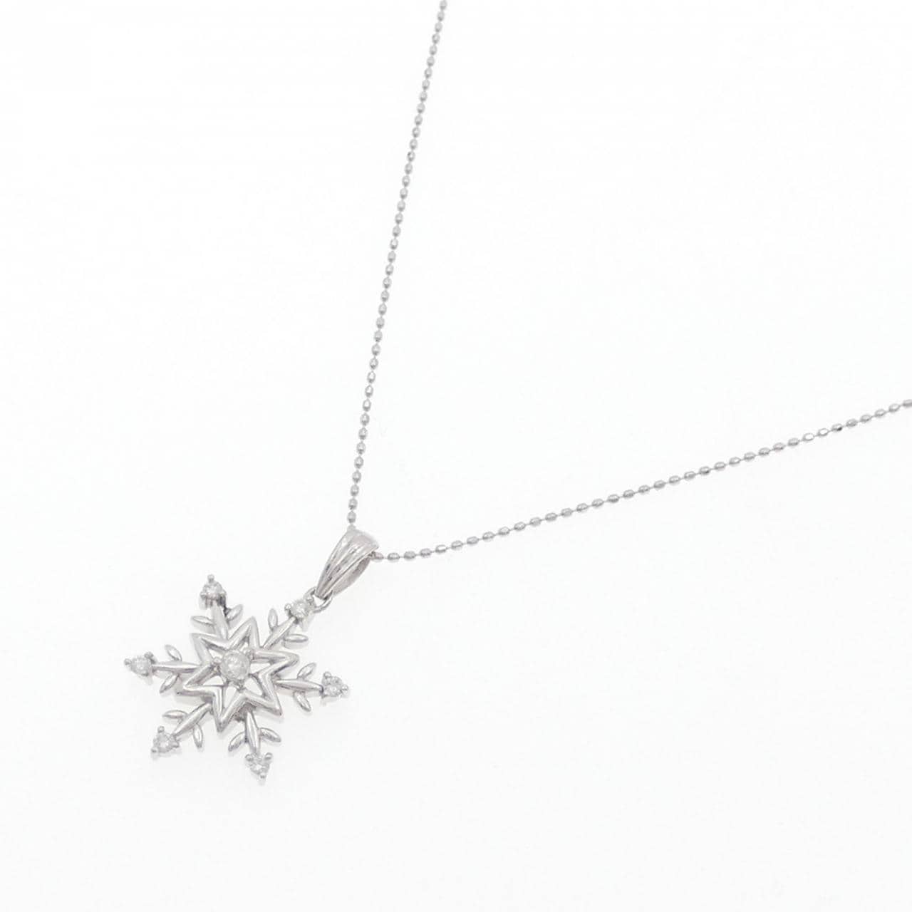 PT900/PT850 Snowflake Diamond Necklace 0.13CT