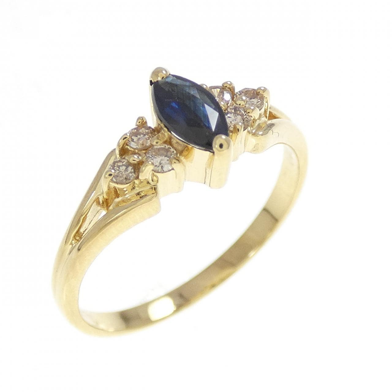 K18YG サファイヤ リング 0.28CT