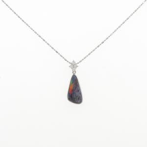 PT900/PT850 ボルダーオパール ネックレス 3.74CT
