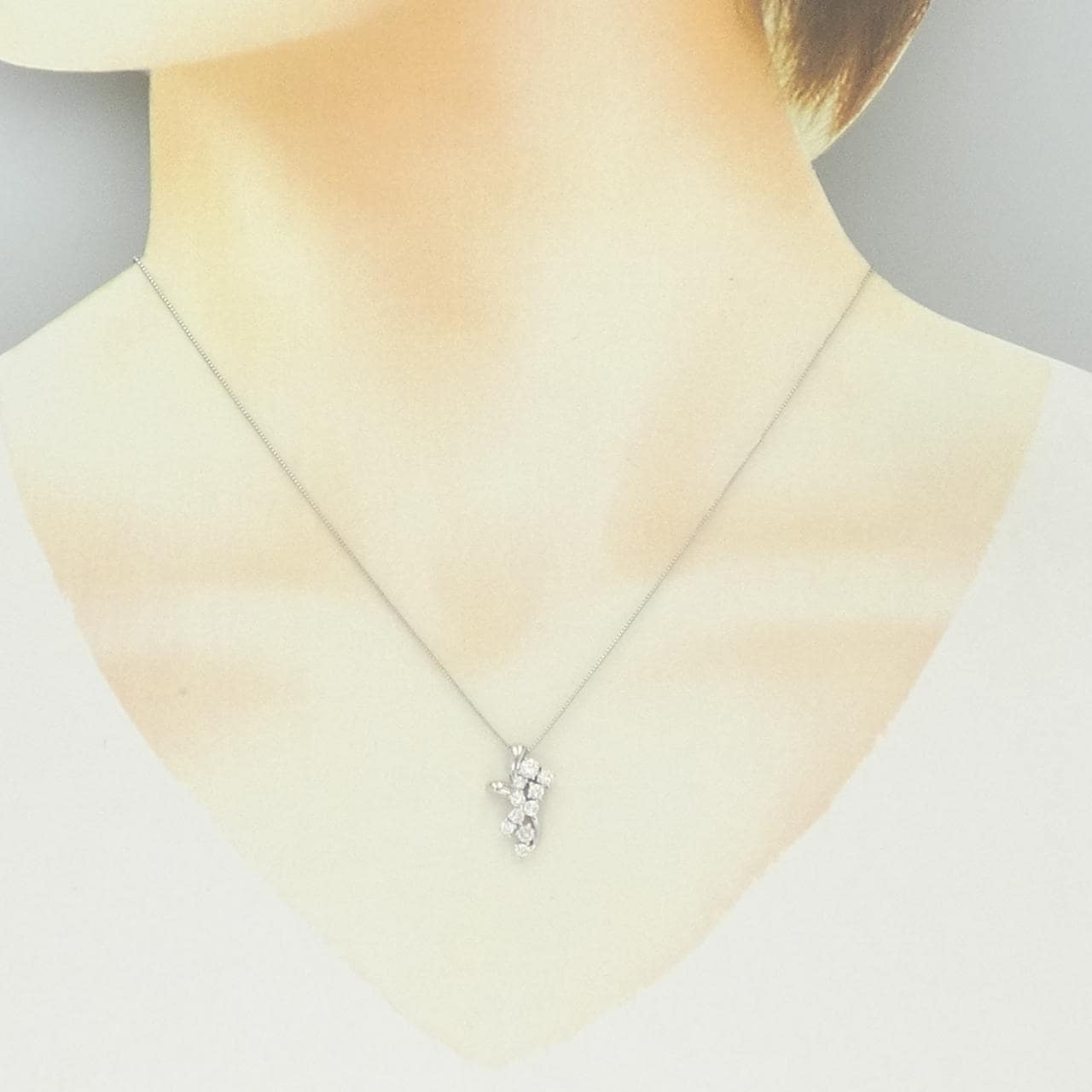 PT900/PT850 ダイヤモンド ネックレス 0.505CT