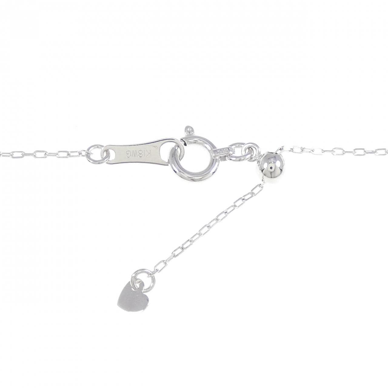 K18WG ダイヤモンド ネックレス 0.18CT
