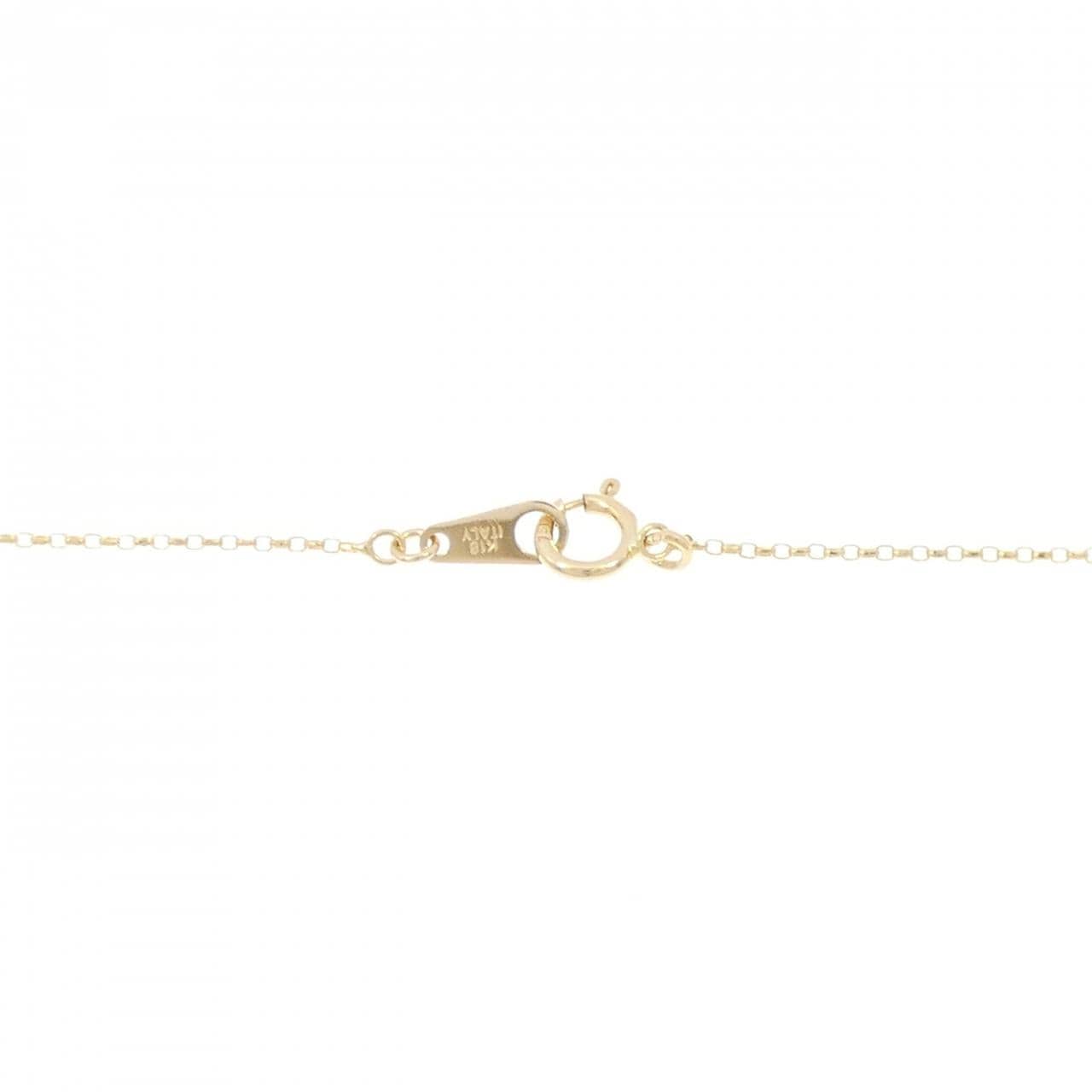 K18YG ホースシュー ダイヤモンド ネックレス 0.20CT