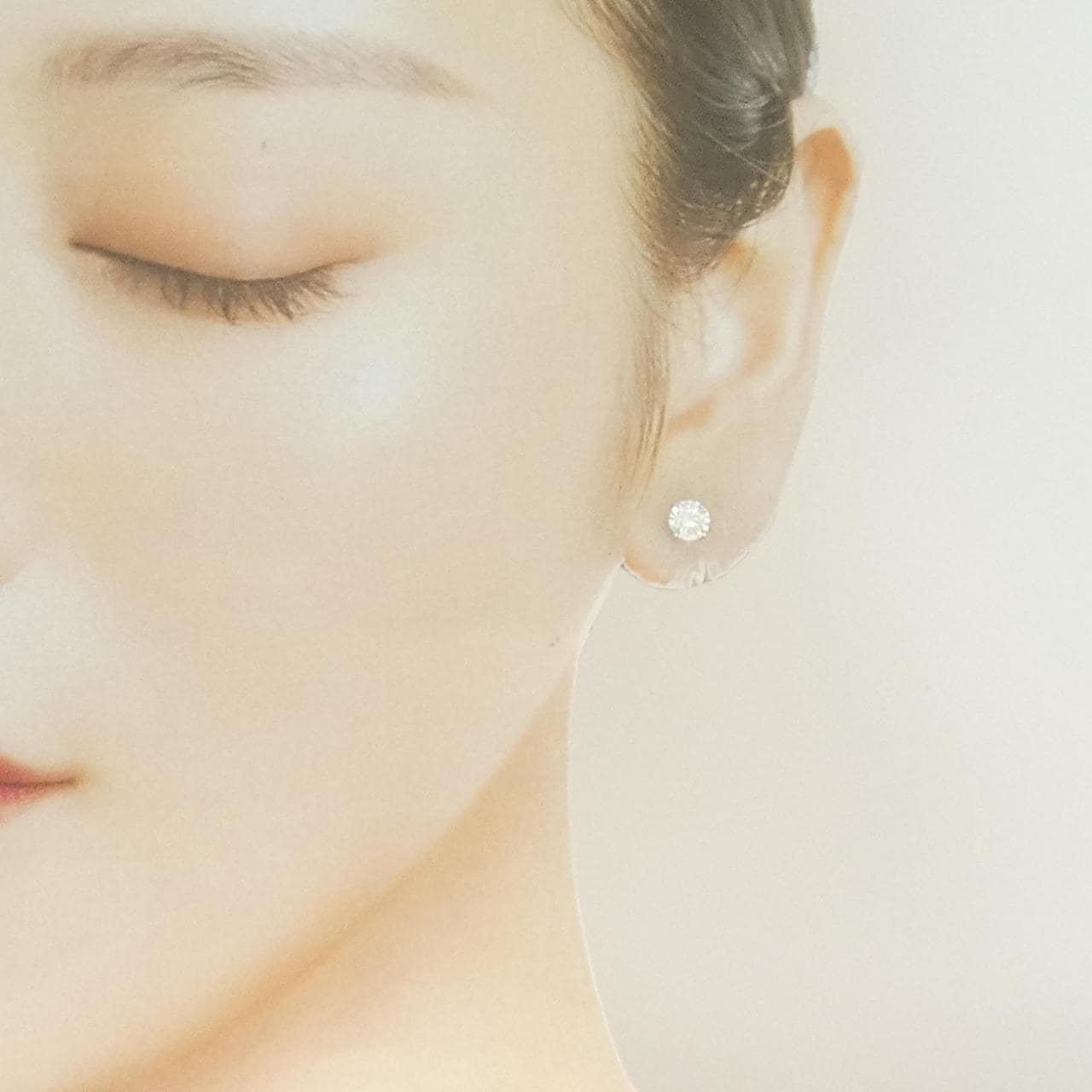 PT900 ダイヤモンド ピアス 0.538CT 0.534CT I VS1-VS2 3EXT