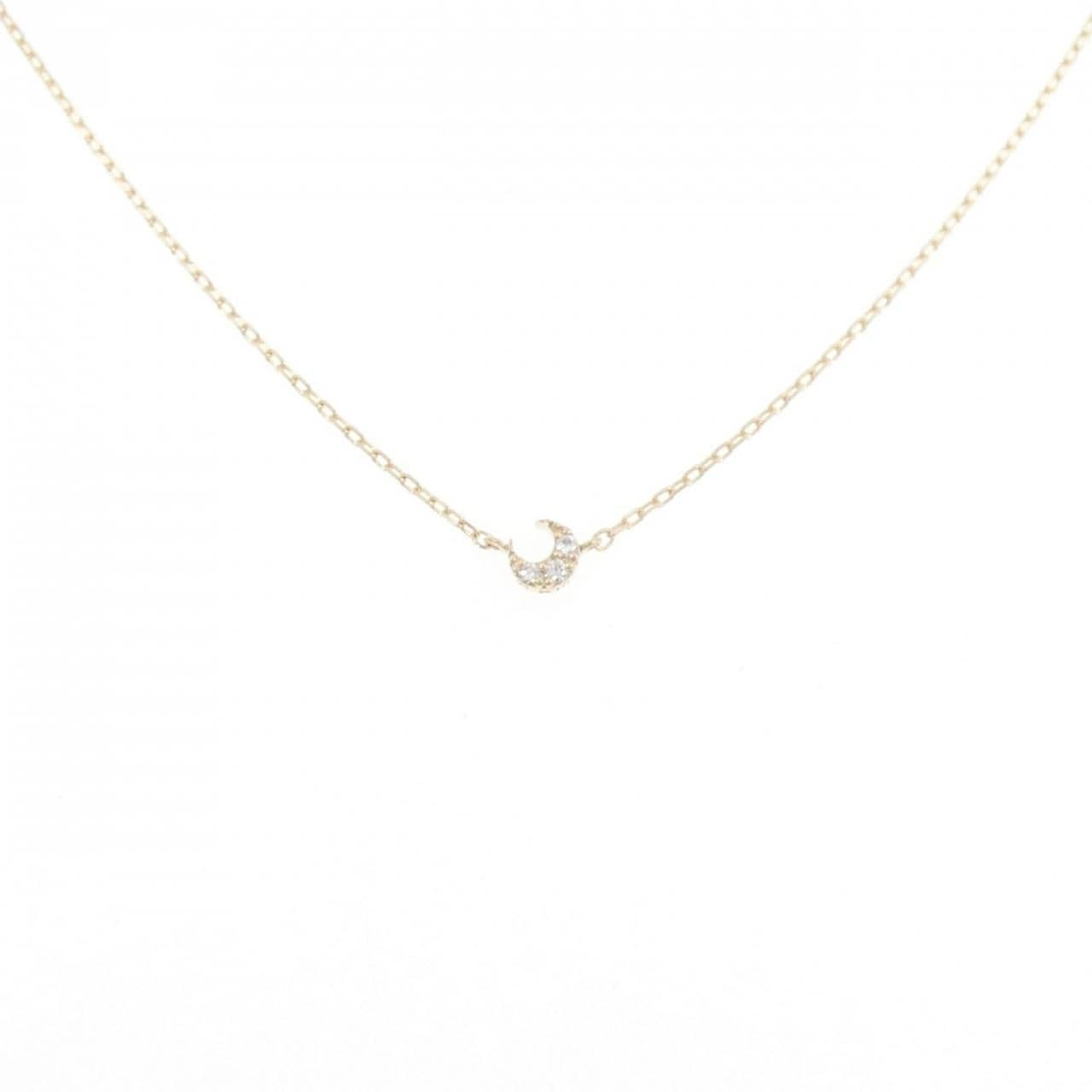 K10YG moon Diamond necklace