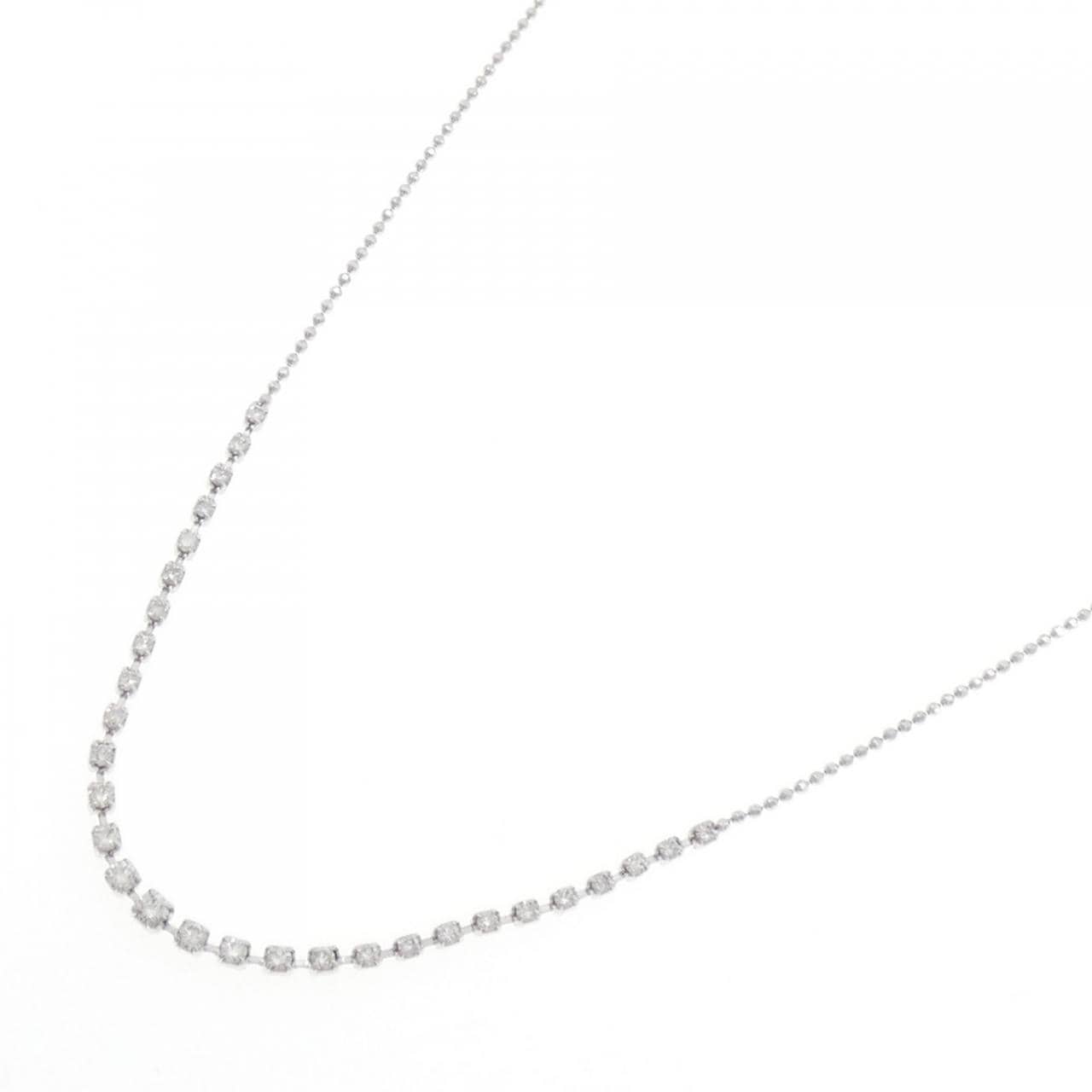 K18WG ダイヤモンド ネックレス 0.70CT