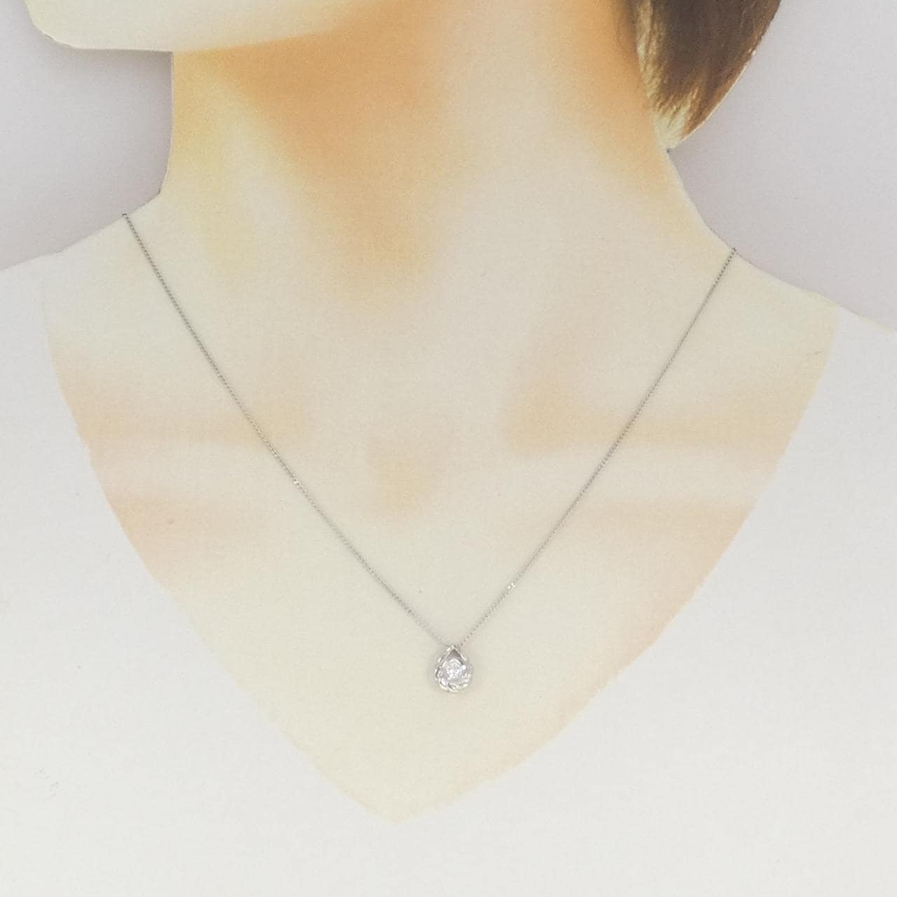 PT900/PT850 ダイヤモンド ネックレス 0.11CT