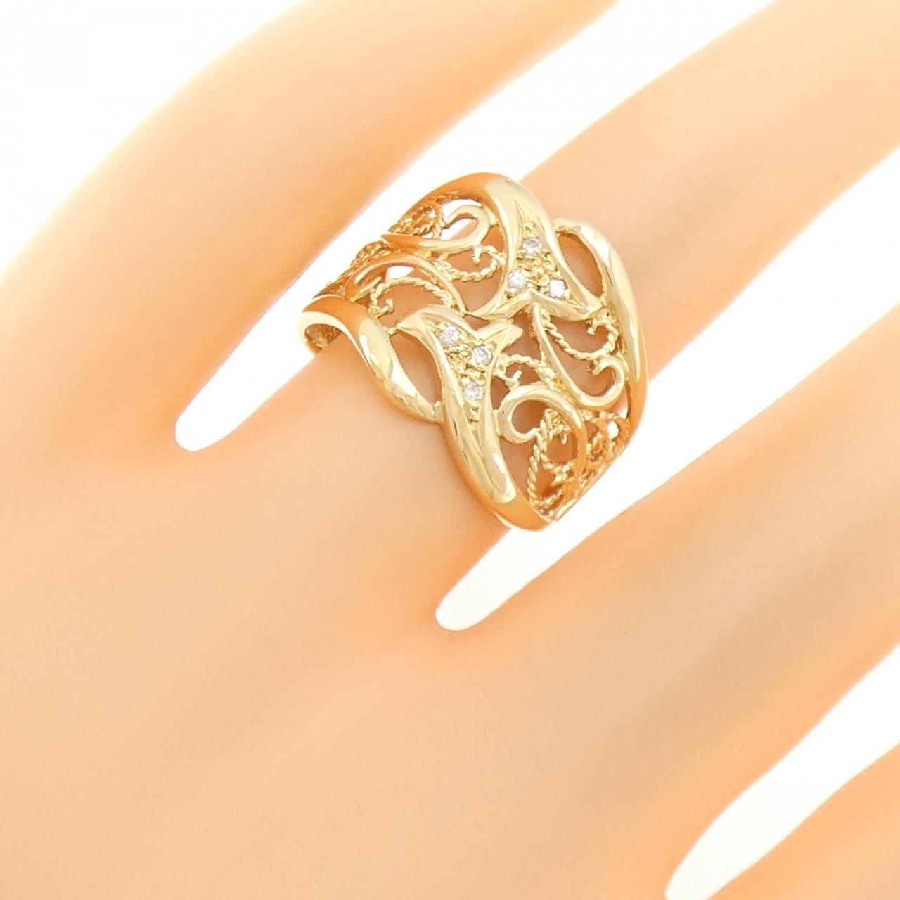 K18YG ダイヤモンド リング 0.03CT